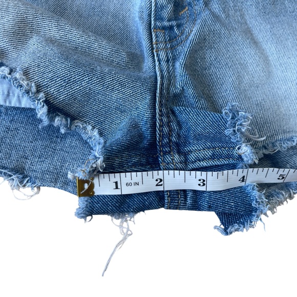 BDG Urban Outfitters Essential Mid Rise Distressed Denim Ripped Mini Shorts - 29 - Picture 8 of 11